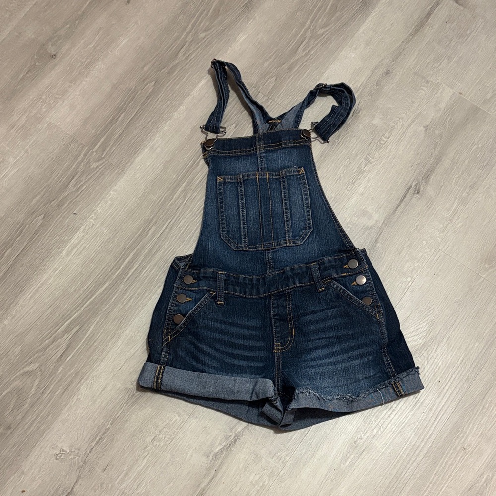 No Boundaries Dark Blue Denim Shortalls